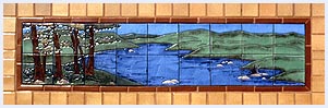 Tile Mural of Trees and Water