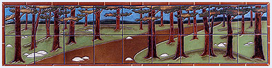 Tile Mural of Forested Park