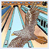 Redtail Hawk Over Trains
