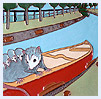 Opossum in Canoe